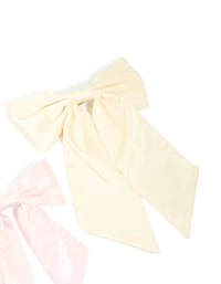 Cream & White Fabric Classic Bows 2-Pack - link has visual effect only