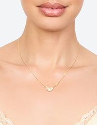 Gold Plated Diamante Celestial Moon Pendant Necklace - link has visual effect only