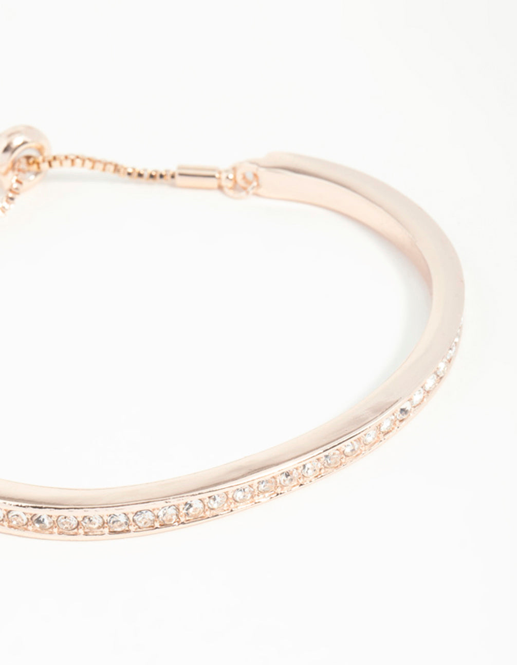 Rose Gold Diamante Toggle Bracelet