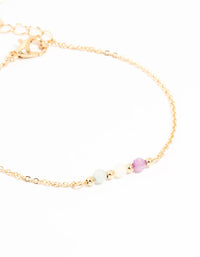 Gold Faceted Bead Bracelets 3-Pack - link has visual effect only