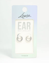Titanium Classic Flat Hoop Earrings - link has visual effect only
