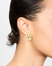 Gold Plated Double Cupchain Imitation Stud Earrings - link has visual effect only