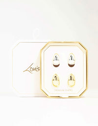 Mixed Metals Classic Bubble Stud Earrings 2-Pack - link has visual effect only