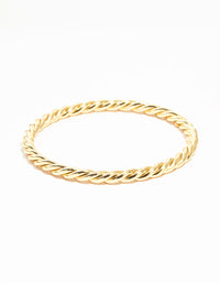Gold Twisted Round Bangle - link has visual effect only