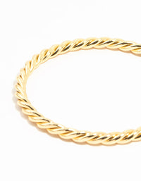 Gold Twisted Round Bangle - link has visual effect only