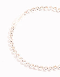 Silver Round Diamante Tennis Bracelet - link has visual effect only