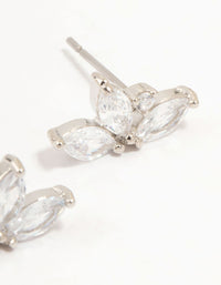 Silver Small Cubic Zirconia Stud Earrings - link has visual effect only