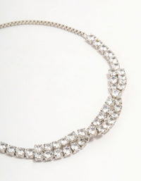 Silver Cupchain Cubic Zirconia Twisted Toggle Bracelet - link has visual effect only