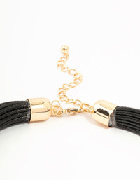 Black & Gold Textured Statement Necklace - link has visual effect only