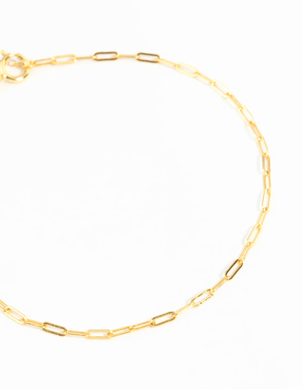 Gold Plated Sterling Silver Open Link Bracelet