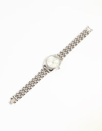 Silver Round Small Watch - link has visual effect only