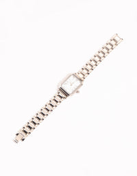 Silver Rectangle Watch - link has visual effect only