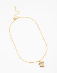 Gold Plated Heart Locket Initial J Necklace - link has visual effect only