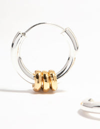 Gold & Silver Plated Rondell Huggie Earrings - link has visual effect only