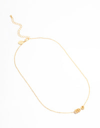 Gold Plated Cubic Zirconia Rondell Pendant Necklace - link has visual effect only