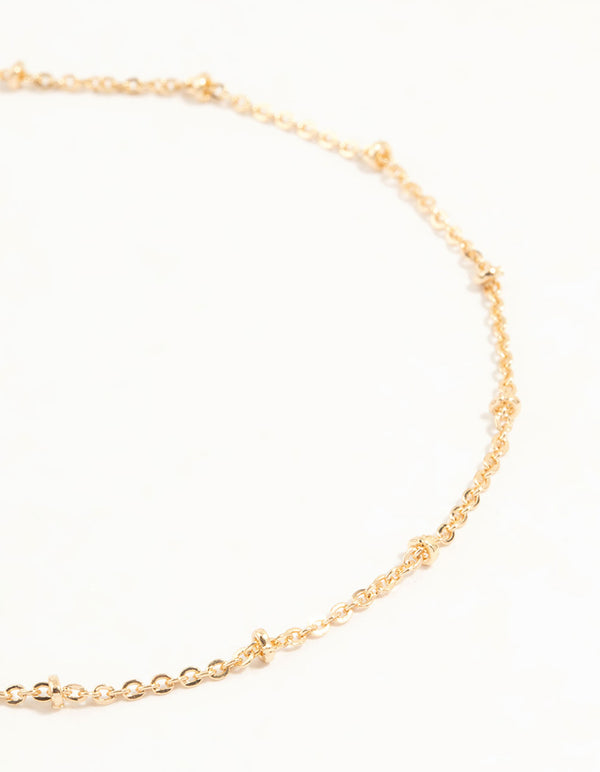 Gold Boho Heart & Mixed Chain Anklets 3-Pack
