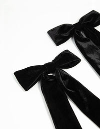 Black Velvet Fabric Large Bows 2-Pack - link has visual effect only