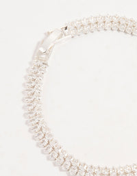 Silver Fine Cubic Zirconia Cupchain Bracelet - link has visual effect only
