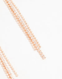 Rose Gold Cubic Zirconia Butterfly Drop Earrings - link has visual effect only