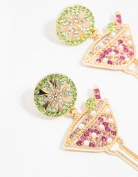 Gold Martini Multi Drop Earrings - link has visual effect only