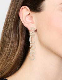 Gold Diamante 2025 Drop Earrings - link has visual effect only