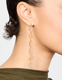 Gold Cheers B*tches Drop Earrings - link has visual effect only