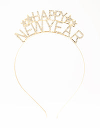 Gold Diamante Happy New Year Headband - link has visual effect only