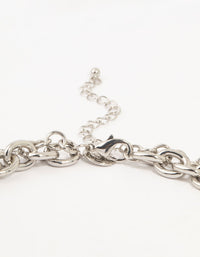 Silver Layered Heart Charm Necklace - link has visual effect only