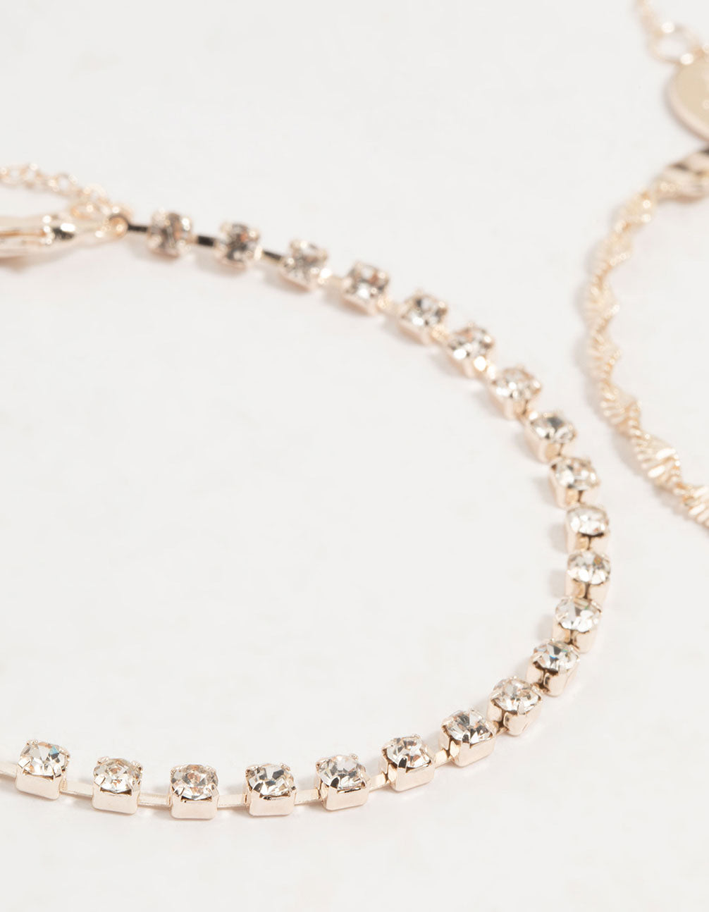 Rose Gold Mixed Chain Bracelets & Anklets 4-Pack