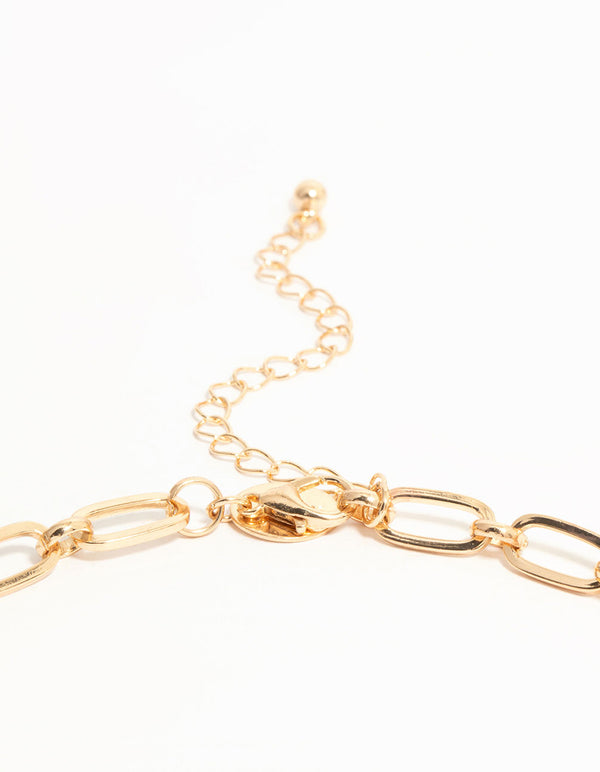 Gold Pearl & Seashell Charm Necklace