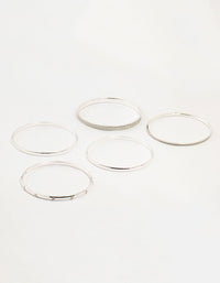 Silver Glitter Paper & Diamante Bangles 5-Pack - link has visual effect only