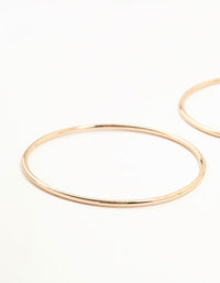 Gold Plain Mixed Width Bangles 5-Pack - link has visual effect only