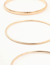 Gold Mixed Textured Bangles 8-Pack - link has visual effect only