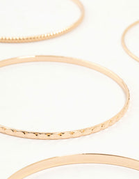 Gold Mixed Textured Bangles 8-Pack - link has visual effect only