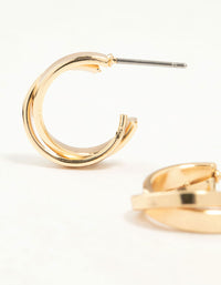 Gold Textured Hoop Earrings - link has visual effect only