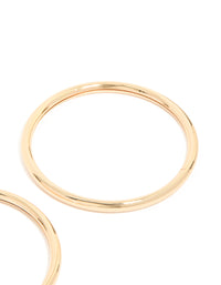 Gold Smooth Bangles 2-Pack - link has visual effect only