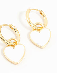 Gold Plated Enamel Flower & Heart Earrings 3-Pack - link has visual effect only