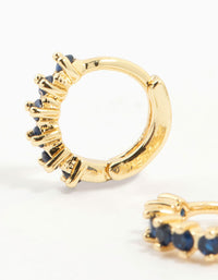 Gold Plated Cubic Zirconia Huggie Earrings 3-Pack - link has visual effect only