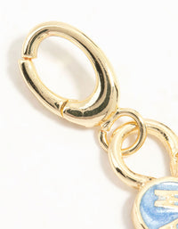Gold Plated Enamel Heart Charm - link has visual effect only