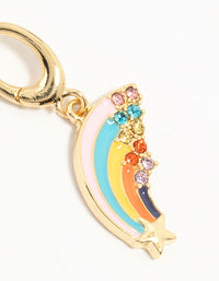 Gold Plated Cubic Zirconia Rainbow Charm - link has visual effect only