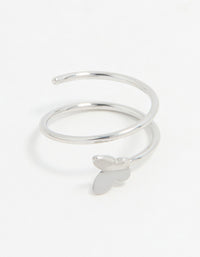 Surgical Steel Butterfly Spiral Nose Ring - link has visual effect only