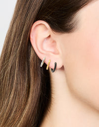 Surgical Steel Multicoloured Classic Hoop Earrings 3-Pack - link has visual effect only