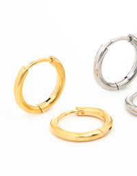 Surgical Steel Multicoloured Classic Hoop Earrings 3-Pack - link has visual effect only