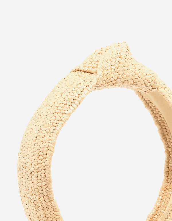 Raffia Twisted Knit Headband
