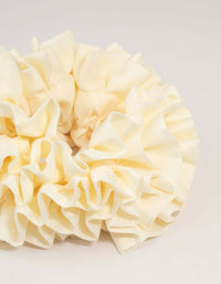 Cream Ruffle Fabric Oversized Scrunchie - link has visual effect only