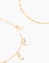 Gold Moon Celestial Bracelets 4-Pack - link has visual effect only