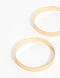 Gold Flat Textured Bangles 2-Pack - link has visual effect only