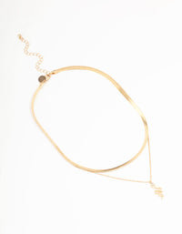 Gold Snake Layered Necklace - link has visual effect only