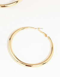 Gold Dome Hoop Earrings - link has visual effect only