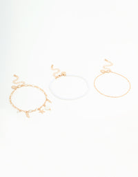Gold Pearl Sea Anklets 3-Pack - link has visual effect only